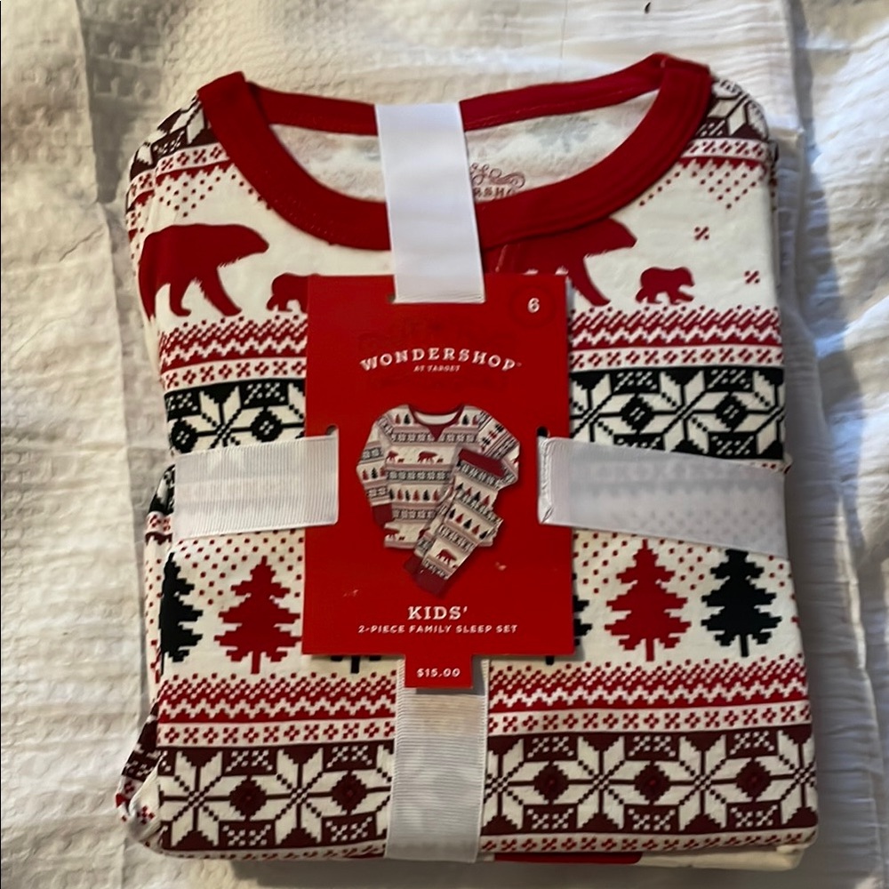 Wondershop Kids Red and White Pajama Set